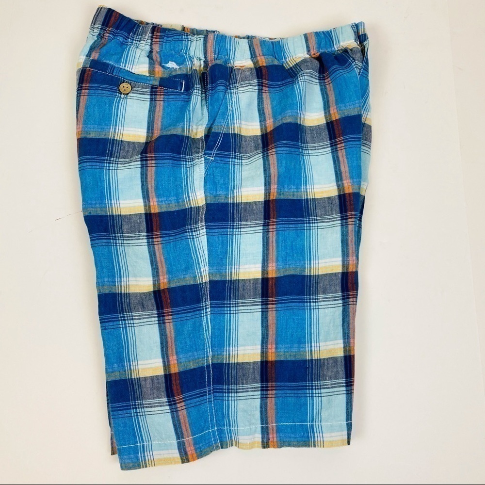 Tommy Bahama Matadero Linen Plaid Shorts Size M - Picture 9 of 12